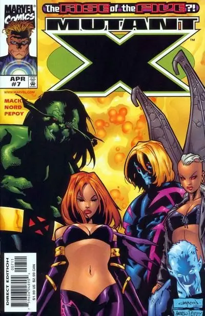 Mutant X #7 Direct Edition comic book cover, 1999