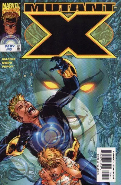 Mutant X #8 Direct Edition comic book cover, 1999