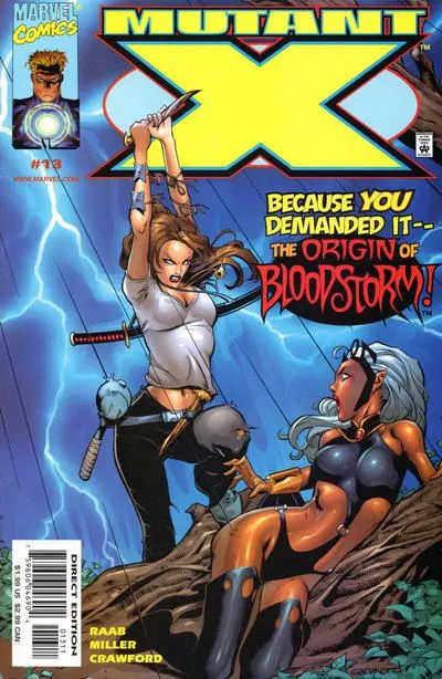 Mutant X #13 Direct Edition comic book cover, 1999