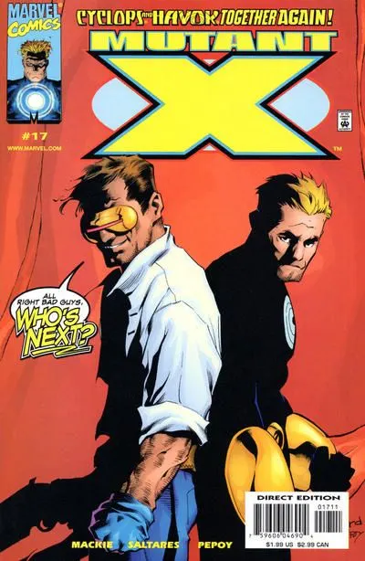 Mutant X #17 Direct Edition comic book cover, 2000