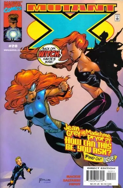 Mutant X #20 Direct Edition comic book cover, 2000