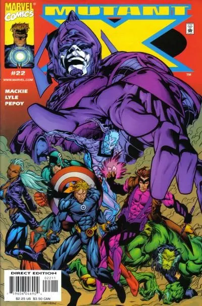 Mutant X #22 Direct Edition comic book cover, 2000