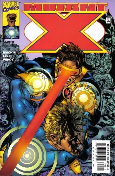 Mutant X #23 Direct Edition comic book cover, 2000