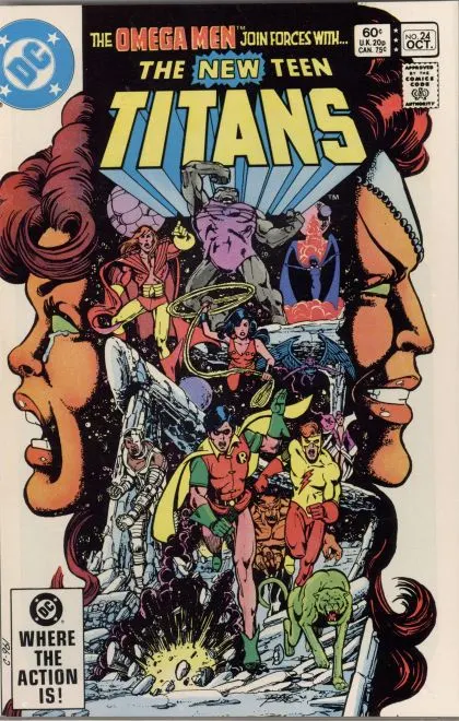 The New Teen Titans, Vol. 1 #24 Direct Edition comic book cover, 1982