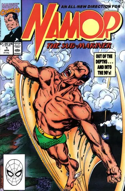 Namor, the Sub-Mariner #1 Direct Edition comic book cover, 1990