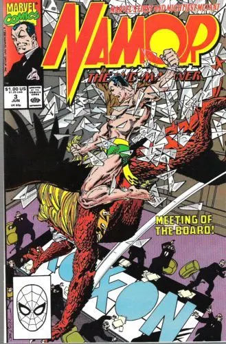 Namor, the Sub-Mariner #3 Direct Edition comic book cover, 1990