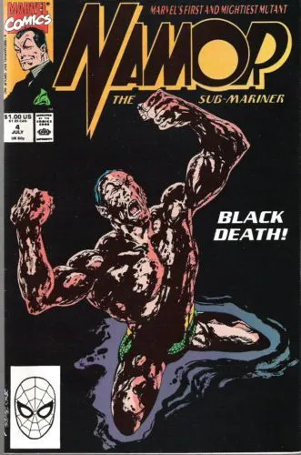 Namor, the Sub-Mariner #4 Direct Edition comic book cover, 1990