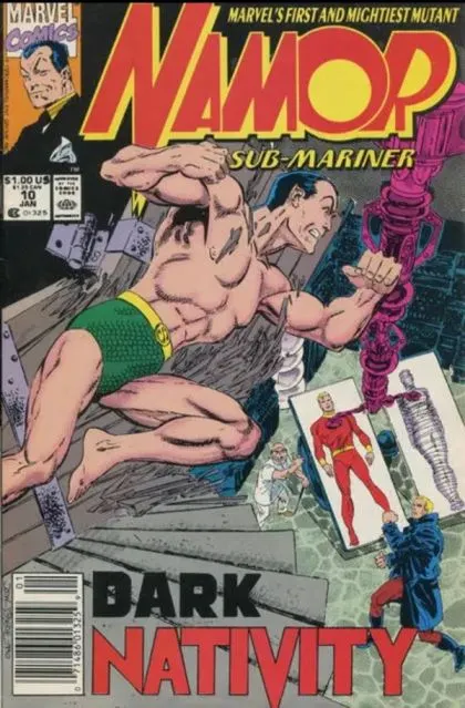 Namor, the Sub-Mariner #10 Newsstand Edition comic book cover, 1991