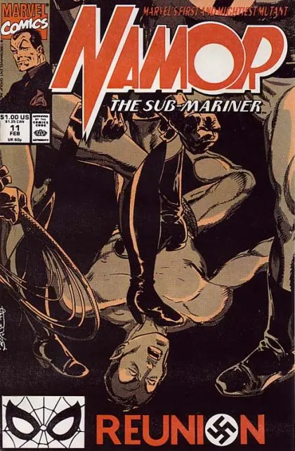 Namor, the Sub-Mariner #11 Direct Edition comic book cover, 1991