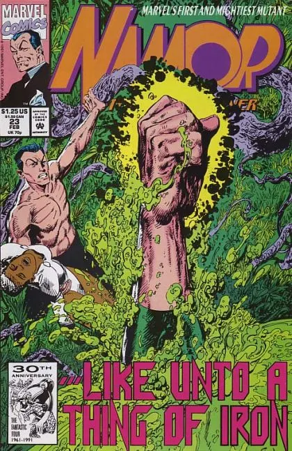 Namor, the Sub-Mariner #23 Direct Edition comic book cover, 1992