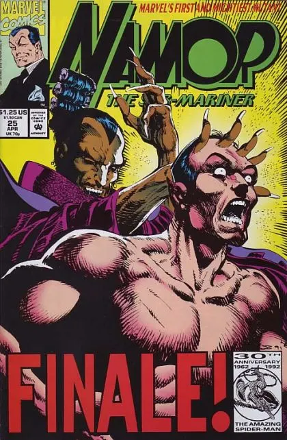 Namor, the Sub-Mariner #25 Direct Edition comic book cover, 1992