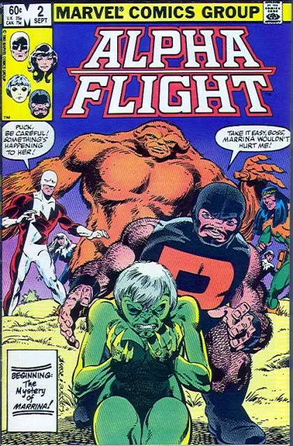 Alpha Flight, Vol. 1 #2 Direct Edition comic book cover, 1983