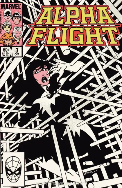 Alpha Flight, Vol. 1 #3 Direct Edition comic book cover, 1983