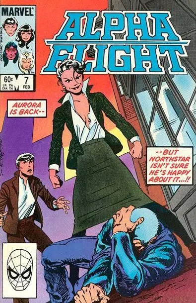 Alpha Flight, Vol. 1 #7 Direct Edition comic book cover, 1984