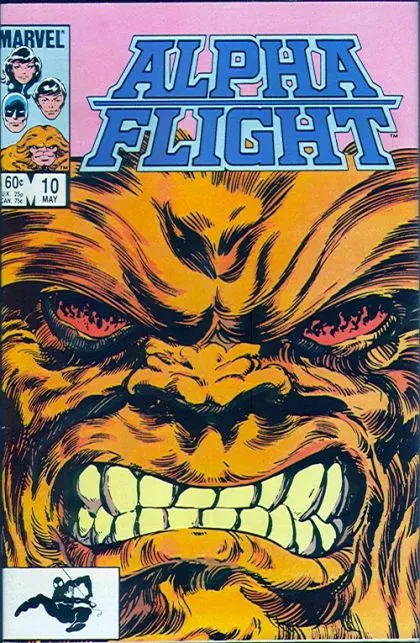 Alpha Flight, Vol. 1 #10 Direct Edition comic book cover, 1984
