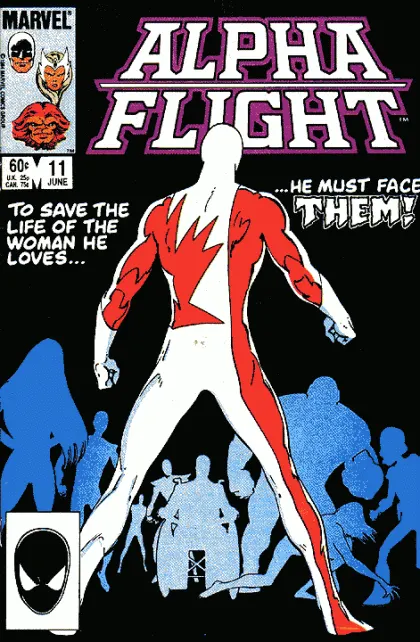 Alpha Flight, Vol. 1 #11 Direct Edition comic book cover, 1984