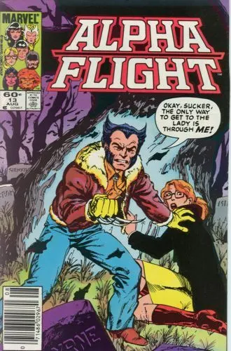 Alpha Flight, Vol. 1 #13 Newsstand Edition comic book cover, 1984