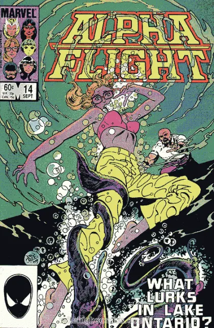 Alpha Flight, Vol. 1 #14 Direct Edition comic book cover, 1984