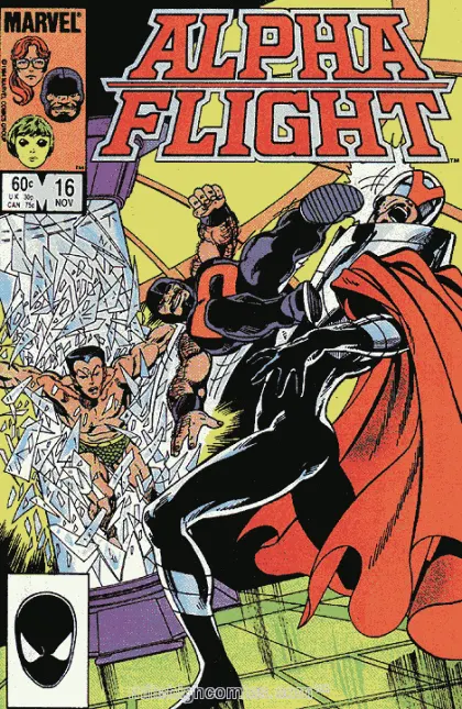 Alpha Flight, Vol. 1 #16 Direct Edition comic book cover, 1984