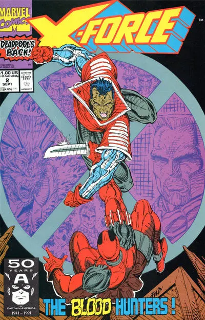 X-Force, Vol. 1 #2 Direct Edition comic book cover, 1991