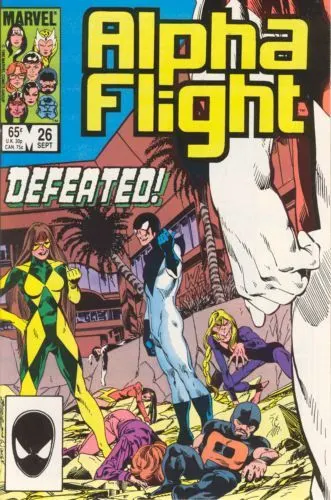 Alpha Flight, Vol. 1 #26 Direct Edition comic book cover, 1985