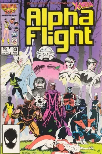 Alpha Flight, Vol. 1 #33 Direct Edition comic book cover, 1986