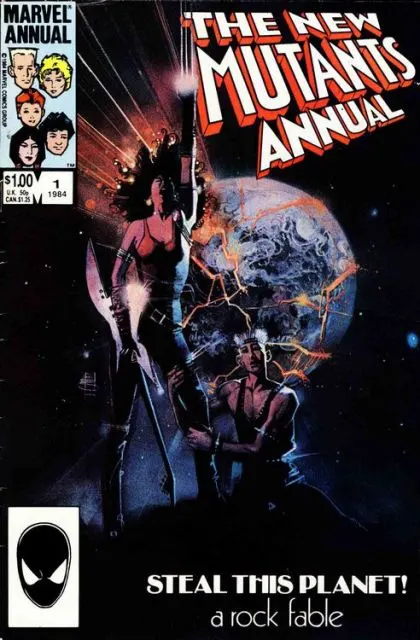 New Mutants, Vol. 1 Annual #1 Direct Edition comic book cover, 1985