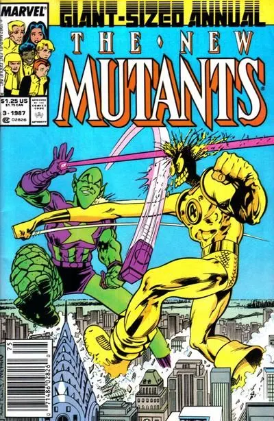 New Mutants, Vol. 1 Annual #3 Newsstand Edition comic book cover, 1987