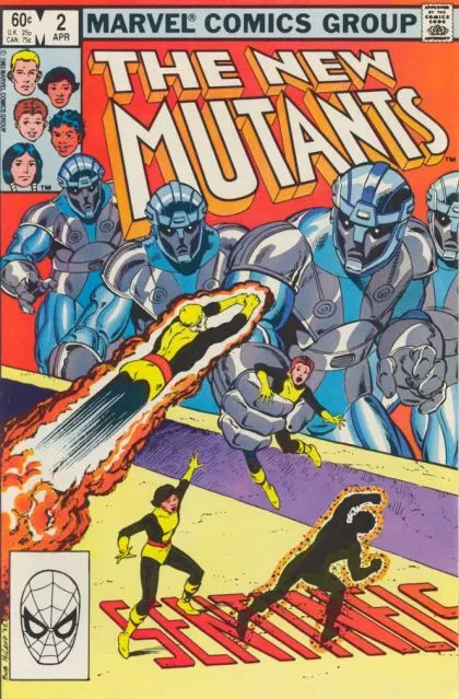New Mutants, Vol. 1 #2 Direct Edition comic book cover, 1983