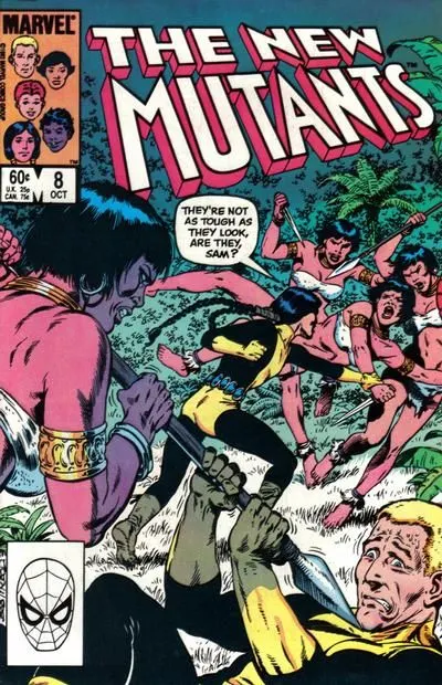 New Mutants, Vol. 1 #8 Direct Edition comic book cover, 1983