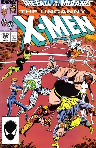 Uncanny X-Men, Vol. 1 #225 Direct Edition comic book cover, 1988