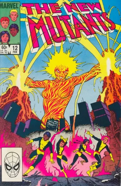 New Mutants, Vol. 1 #12 Direct Edition comic book cover, 1984