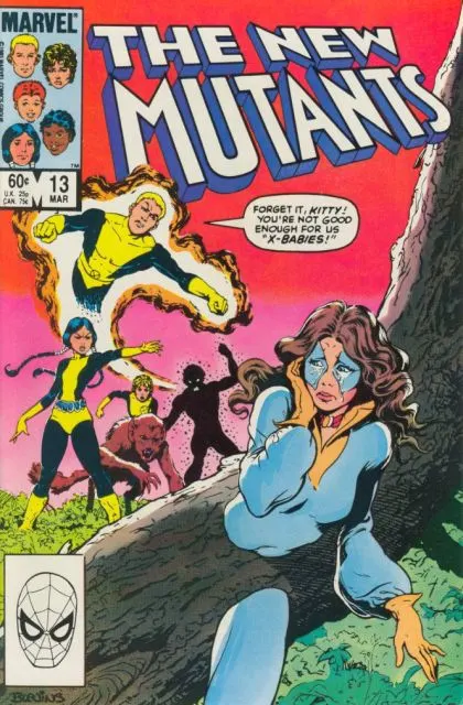 New Mutants, Vol. 1 #13 Direct Edition comic book cover, 1984