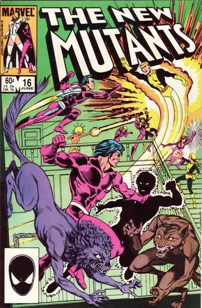 New Mutants, Vol. 1 #16 Direct Edition comic book cover, 1984