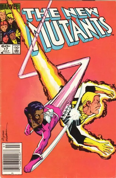 New Mutants, Vol. 1 #17 Newsstand Edition comic book cover, 1984