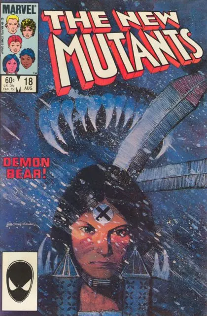 New Mutants, Vol. 1 #18 Direct Edition comic book cover, 1984