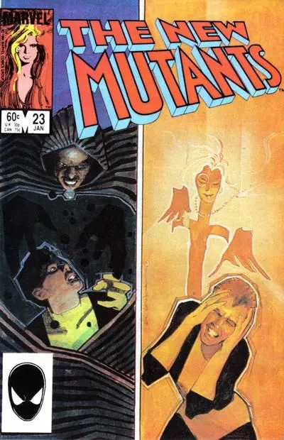 New Mutants, Vol. 1 #23 Direct Edition comic book cover, 1985