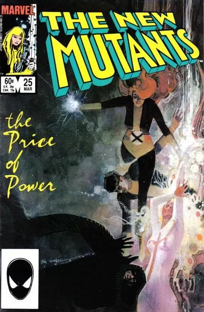 New Mutants, Vol. 1 #25 Direct Edition comic book cover, 1985