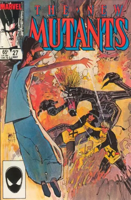 New Mutants, Vol. 1 #27 Direct Edition comic book cover, 1985
