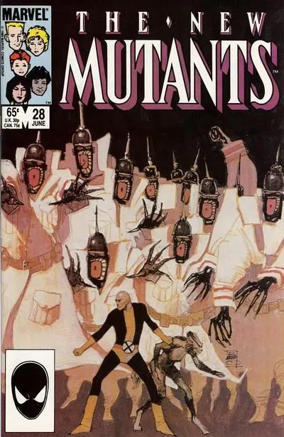 New Mutants, Vol. 1 #28 Direct Edition comic book cover, 1985