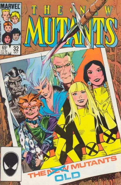 New Mutants, Vol. 1 #32 Direct Edition comic book cover, 1985