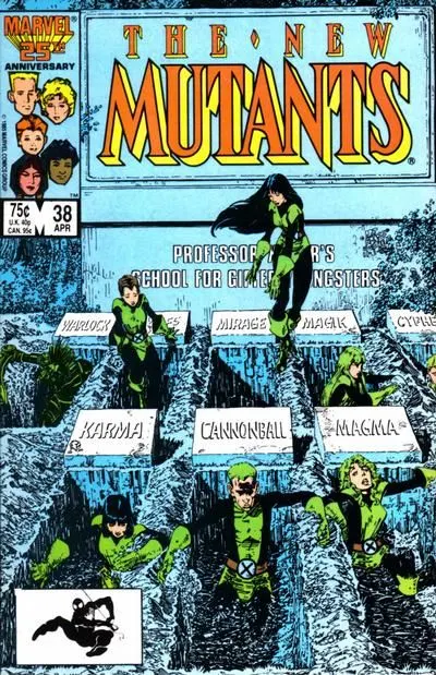 New Mutants, Vol. 1 #38 Direct Edition comic book cover, 1986
