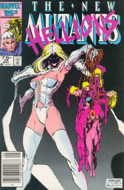 New Mutants, Vol. 1 #39 Newsstand Edition comic book cover, 1986