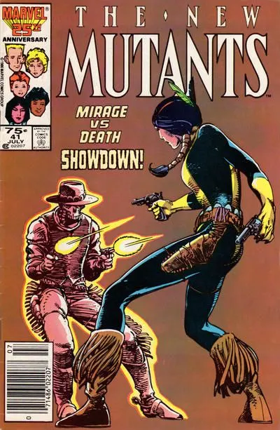 New Mutants, Vol. 1 #41 Newsstand Edition comic book cover, 1986