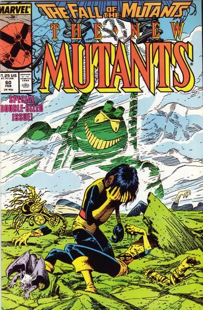 New Mutants, Vol. 1 #60 Direct Edition comic book cover, 1988