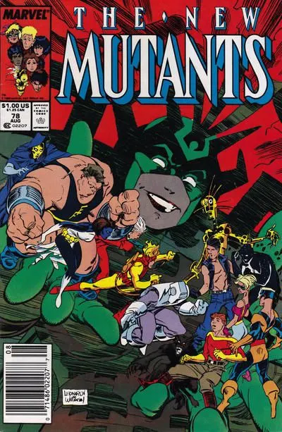 New Mutants, Vol. 1 #78 Newsstand Edition comic book cover, 1989