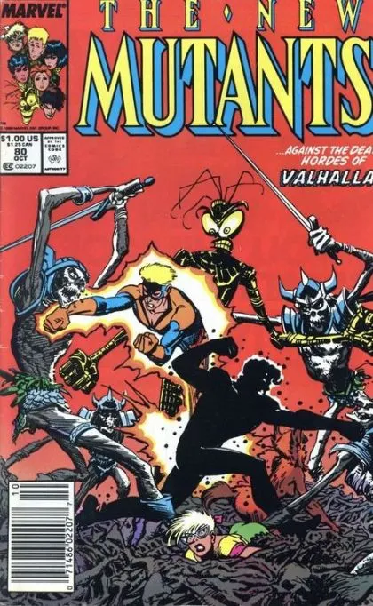 New Mutants, Vol. 1 #80 Newsstand Edition comic book cover, 1989