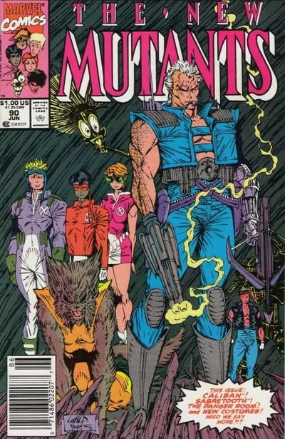 New Mutants, Vol. 1 #90 Newsstand Edition comic book cover, 1990