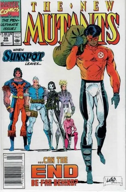 New Mutants, Vol. 1 #99 Newsstand Edition comic book cover, 1991