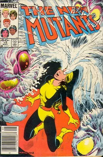 New Mutants, Vol. 1 #15 Newsstand Edition comic book cover, 1984